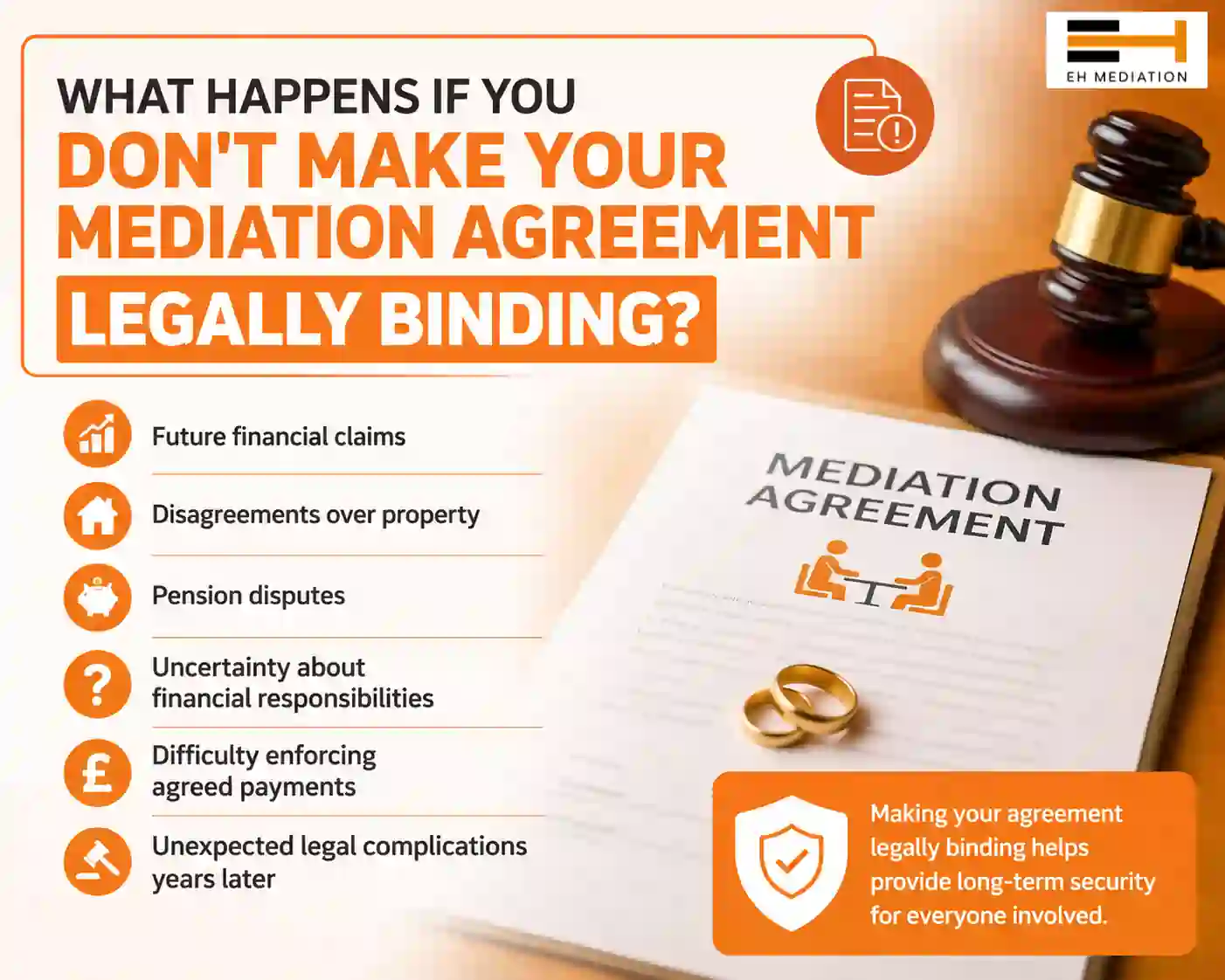 What Happens If You Don't Make Your Mediation Agreement Legally Binding Market Harborough?